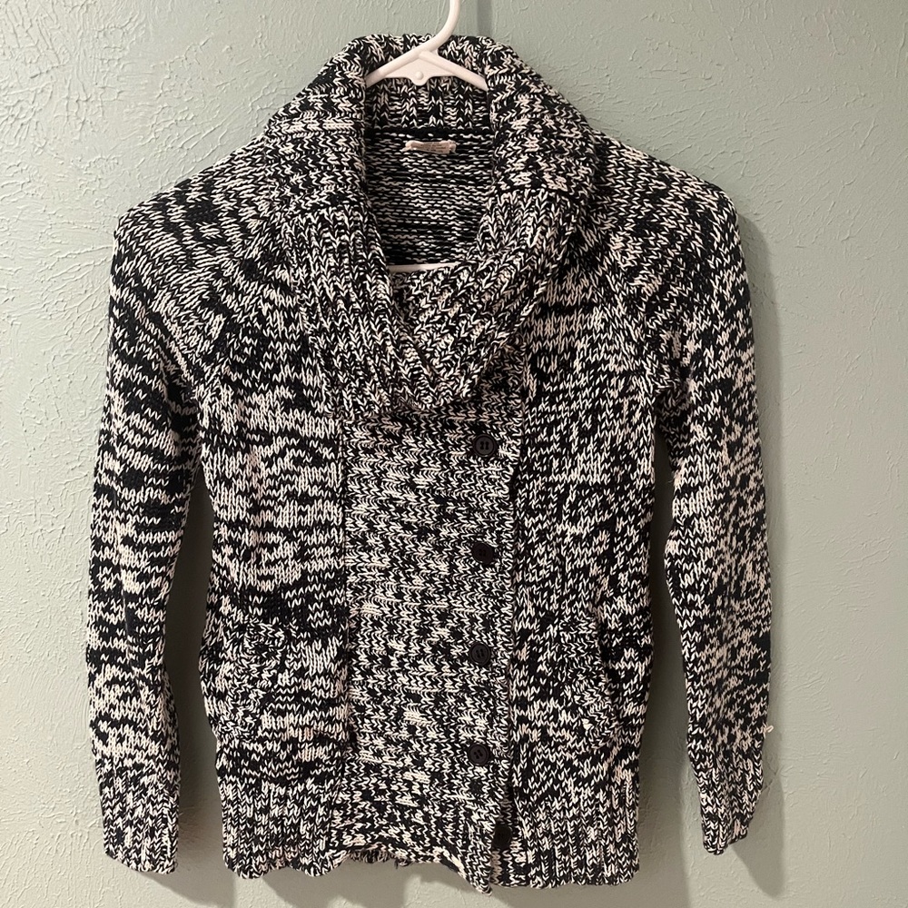 Crewcuts Black/White Sweater size 14 girls